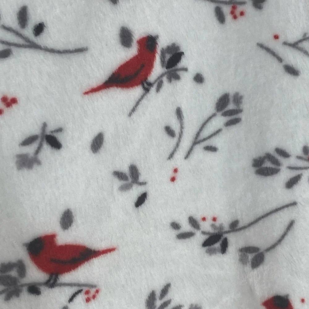 Aria Nightgown 3X White Red Cardinals Extremely Soft Long Sleeve Grannycore - Picture 5 of 9